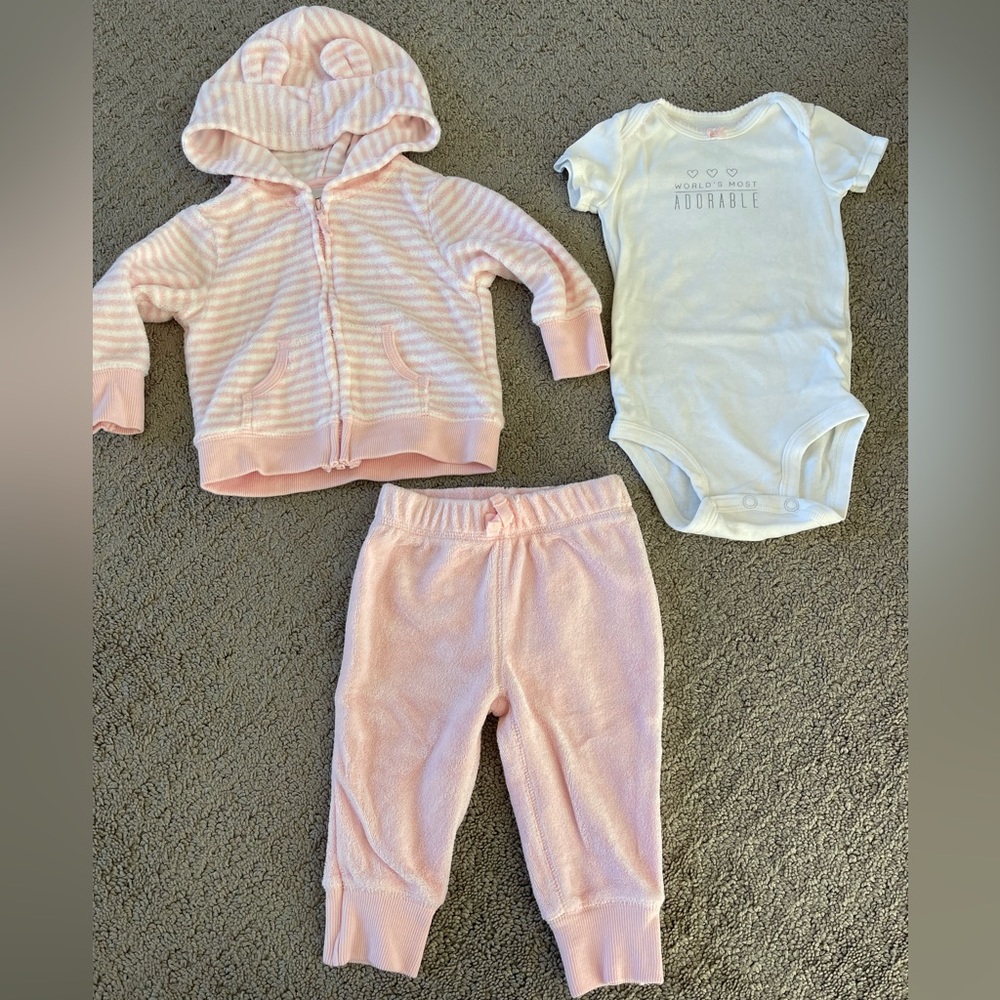 Carter's Teddy Bear 3 Pc Sweat-Suit Set